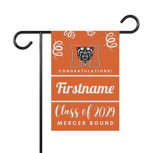 Personalized Mercer 2029 Yard Flag