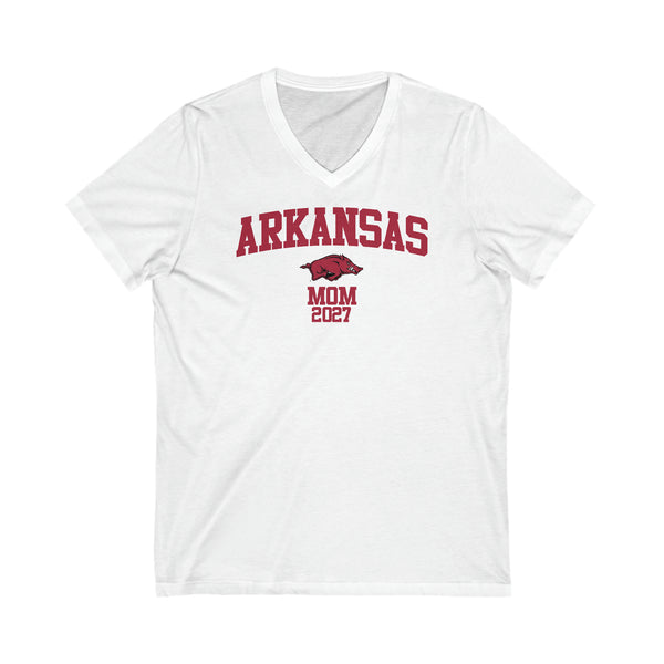Arkansas Class of 2027 MOM V-Neck Tee