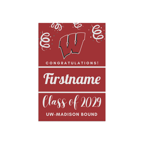 Personalized UW Madison 2029 Yard Flag