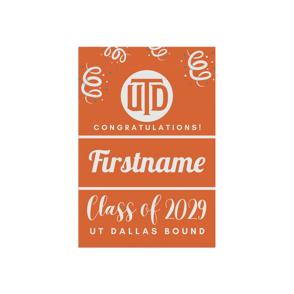 Personalized UT Dallas 2029 Yard Flag