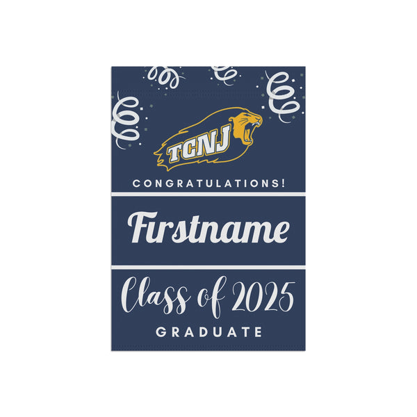 Personalized TCNJ 2025 Graduate Yard Flag