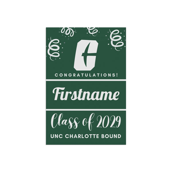 Personalized UNCC 2029 Yard Flag
