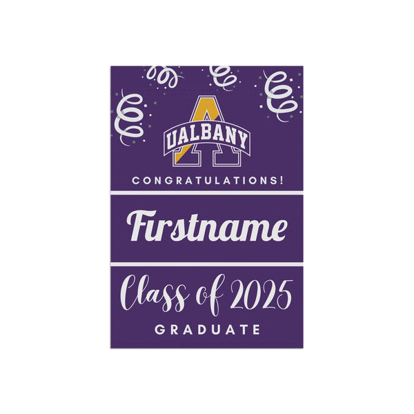 Personalized UAlbany 2025 Graduate Yard Flag