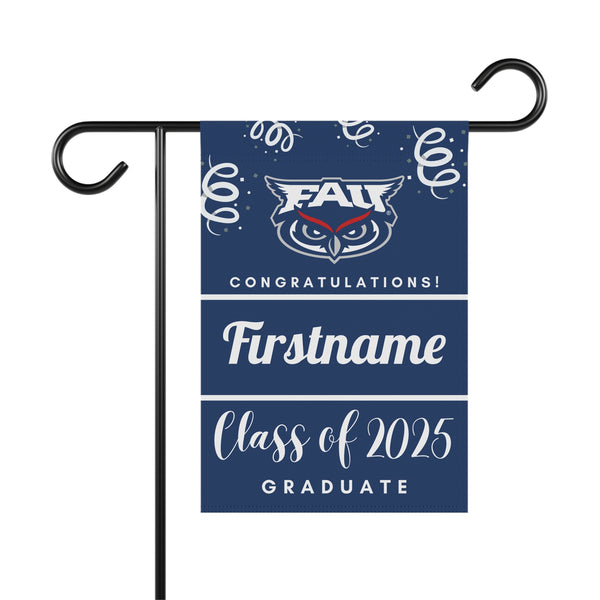 Personalized FAU 2025 Graduate Yard Flag