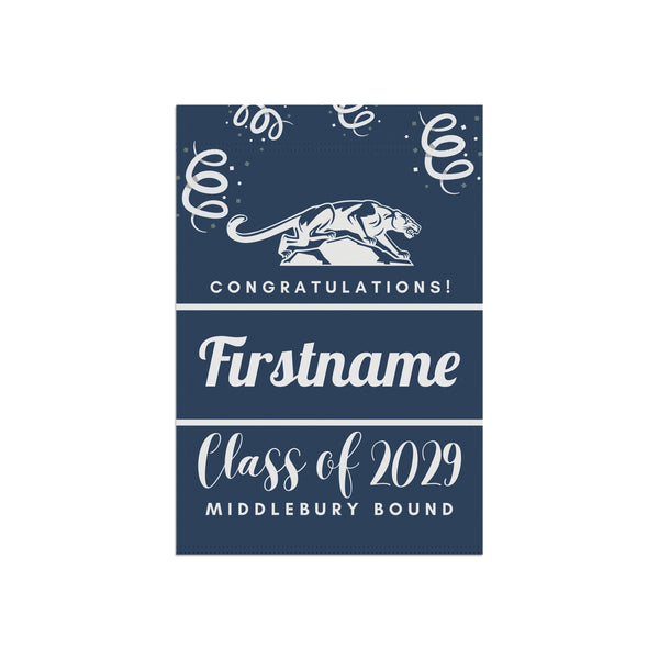 Personalized Middlebury 2029 Yard Flag