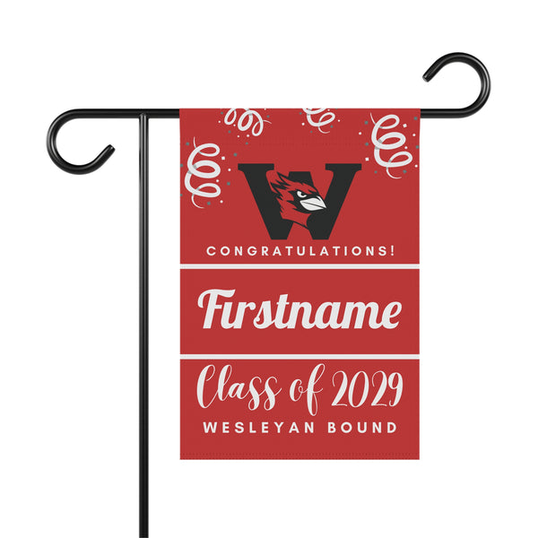 Personalized Wesleyan 2029 Yard Flag