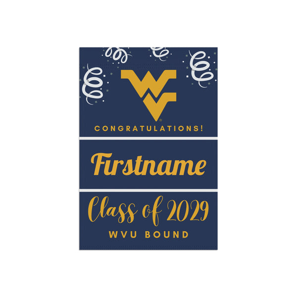 Personalized WVU 2029 Yard Flag