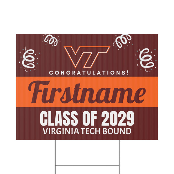 Personalized VT 2029 Bound Yard Sign