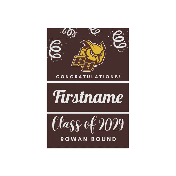 Personalized Rowan 2029 Yard Flag