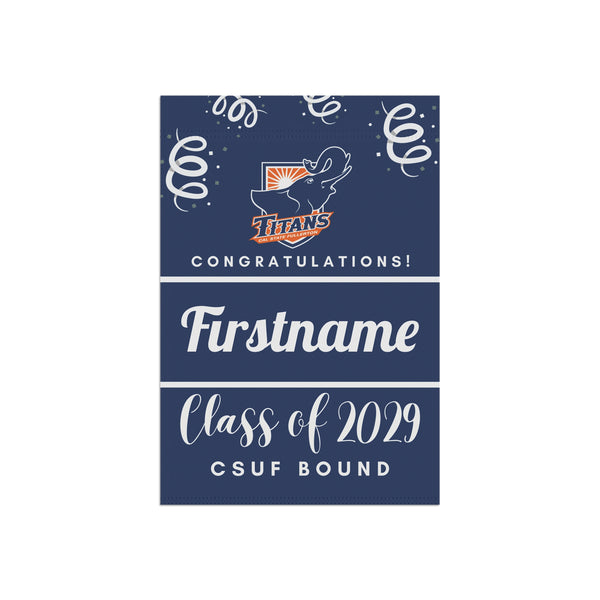 Personalized CSUF 2029 Yard Flag