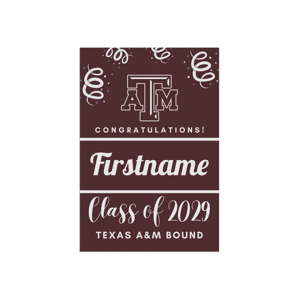 Personalized TAMU 2029 Yard Flag