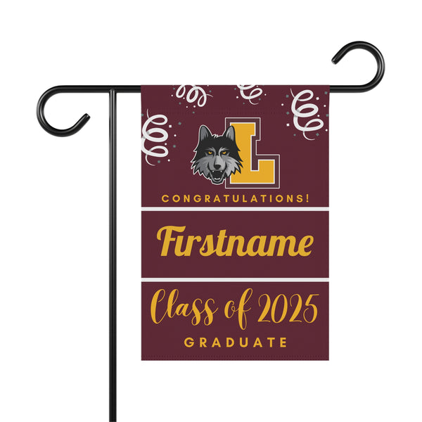 Personalized LUC 2025 Graduate Yard Flag