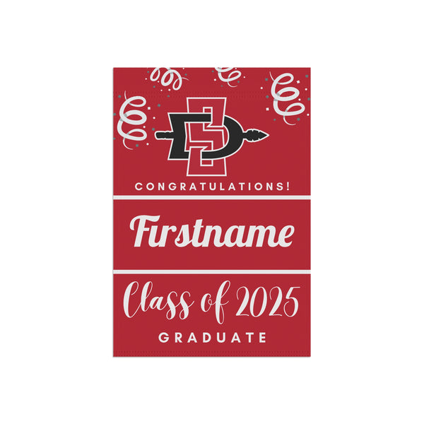 Personalized SDSU 2025 Graduate Yard Flag