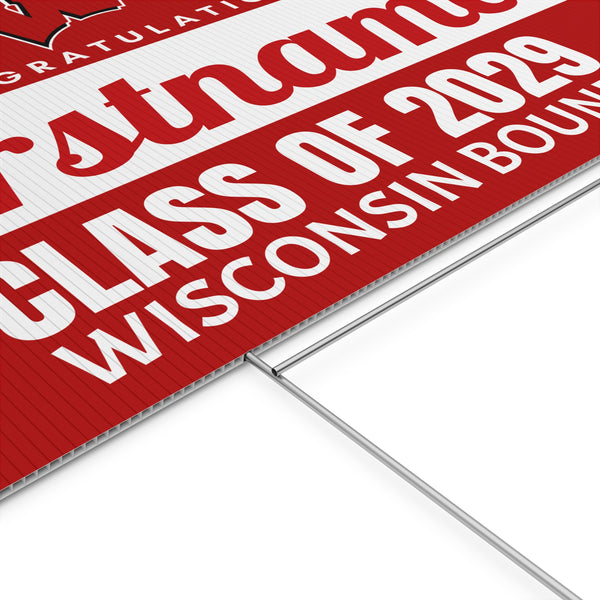 Personalized UW Madison 2029 Bound Yard Sign