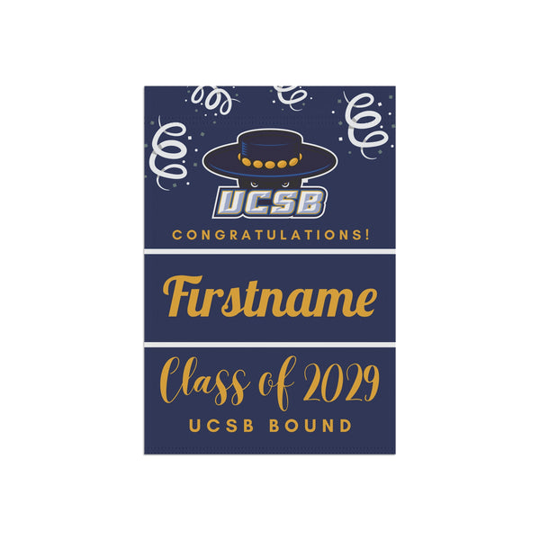 Personalized UCSB 2029 Yard Flag
