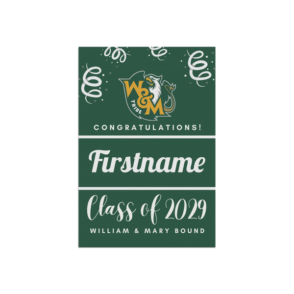 Personalized W&M 2029 Yard Flag