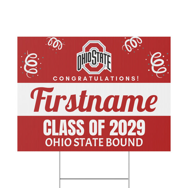 Personalized OSU 2029 Bound Yard Sign