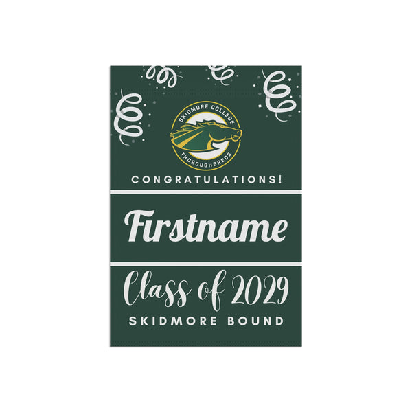 Personalized Skidmore 2029 Yard Flag