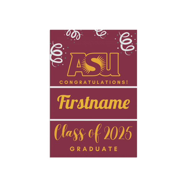 Personalized ASU 2025 Graduate Yard Flag