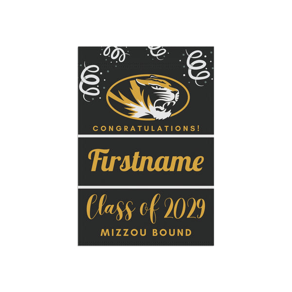 Personalized Mizzou Bound 2029 Yard Flag