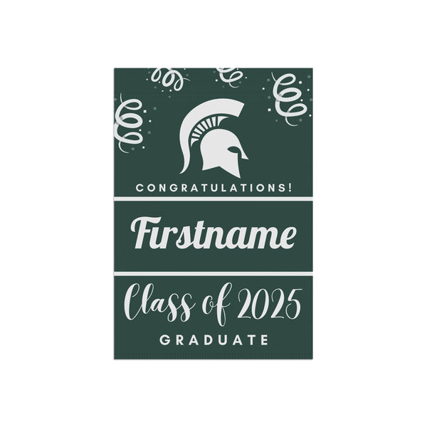 Personalized MSU 2025 Graduate Yard Flag