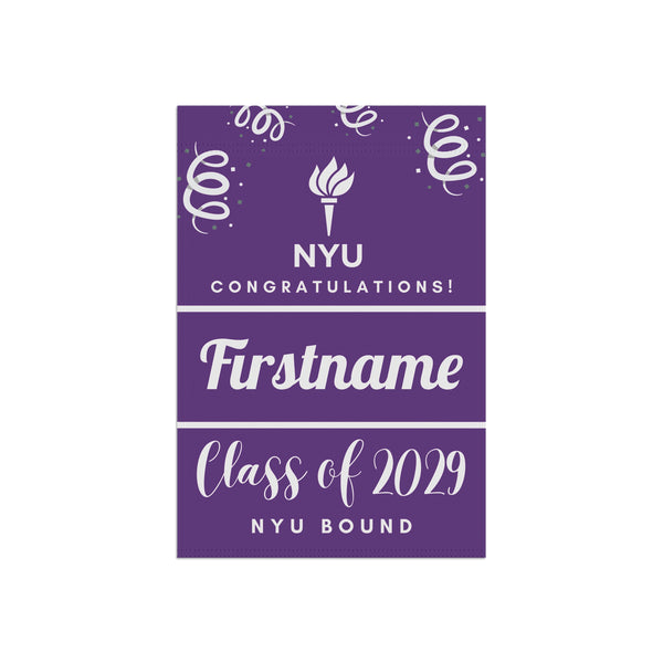 Personalized NYU 2029 Yard Flag