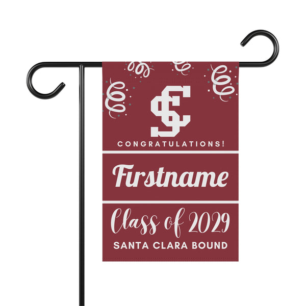 Personalized Santa Clara 2029 Yard Flag