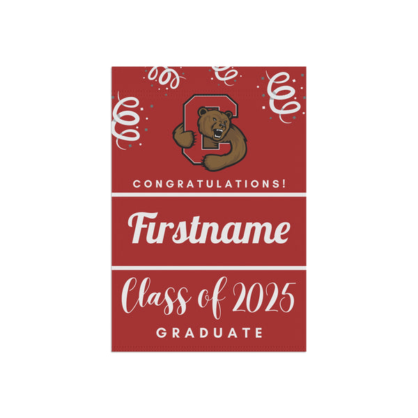 Personalized Cornell 2025 Graduate Yard Flag