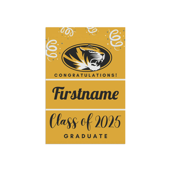 Personalized Mizzou 2025 Graduate Yard Flag