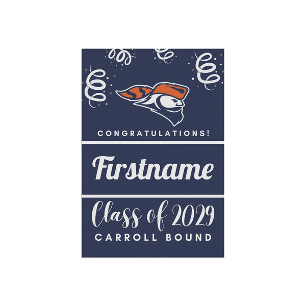 Personalized Carroll 2029 Yard Flag