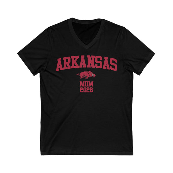 Arkansas Class of 2028 MOM V-Neck Tee