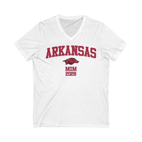 Arkansas Class of 2028 MOM V-Neck Tee