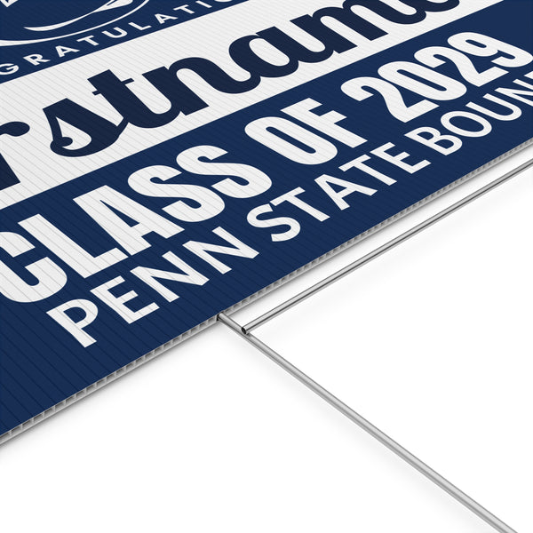 Personalized PSU 2029 Bound Yard Sign