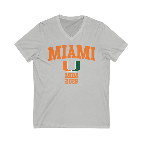 Miami Class of 2028 MOM V-Neck Tee