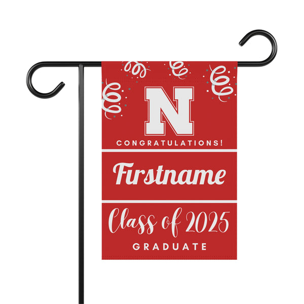 Personalized UNL 2025 Graduate Yard Flag