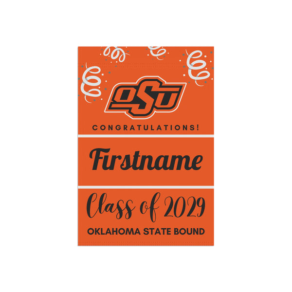 Personalized OK State 2029 Yard Flag