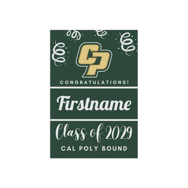 Personalized Cal Poly 2029 Yard Flag