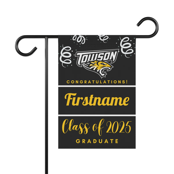 Personalized Towson 2025 Graduate Yard Flag