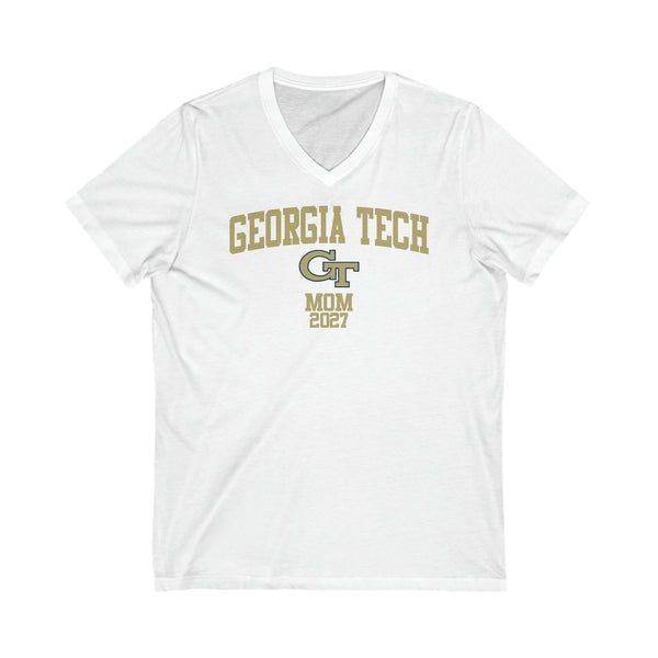 Georgia Tech Class of 2027 MOM V-Neck Tee