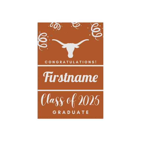 Personalized UT Austin 2025 Graduate Yard Flag