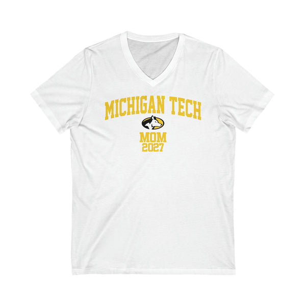 Michigan Tech Class of 2027 MOM V-Neck Tee
