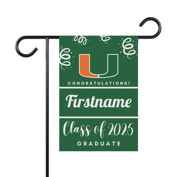 Personalized Miami 2025 Graduate Yard Flag