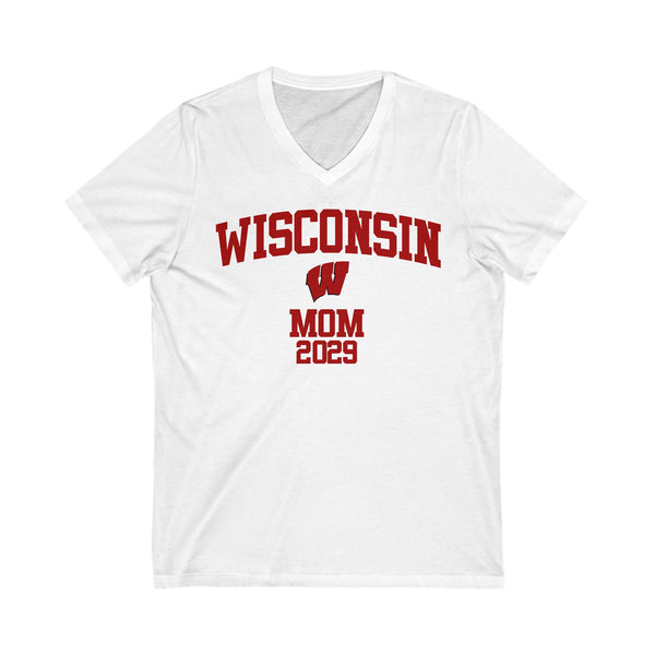 UW Madison 2029 MOM V-Neck Tee