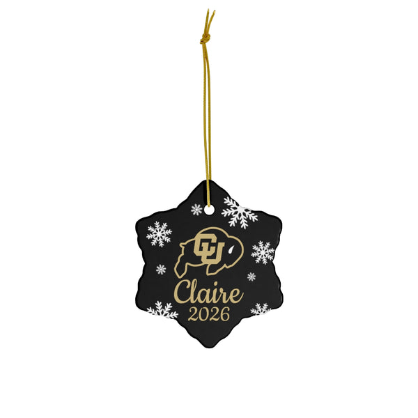 Custom CU Boulder Ceramic Ornaments