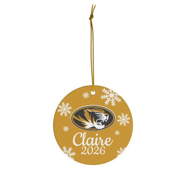 Custom Mizzou Ceramic Ornaments