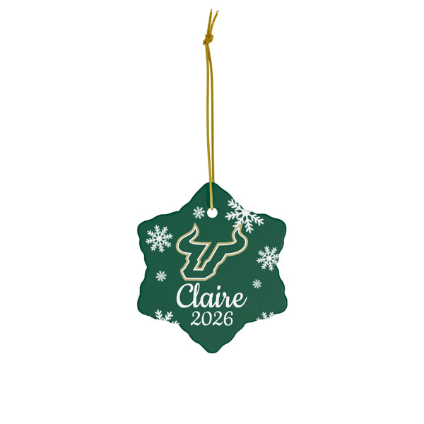 Custom USF Ceramic Ornaments