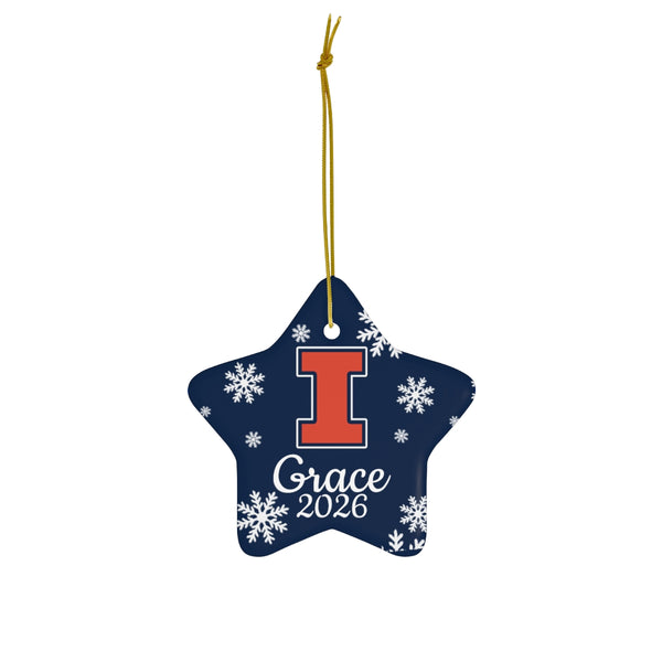 Custom UIUC Ceramic Ornaments