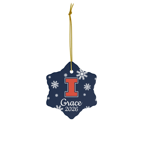 Custom UIUC Ceramic Ornaments