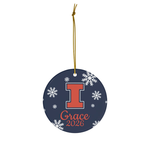 Custom UIUC Ceramic Ornaments