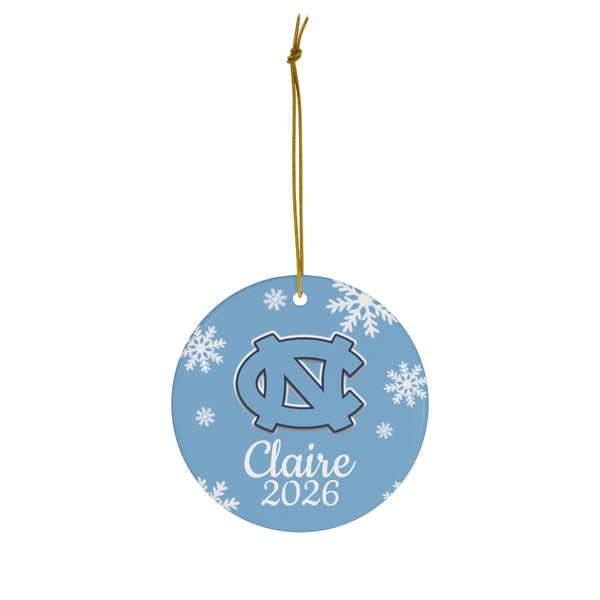 Custom UNC Ceramic Ornaments